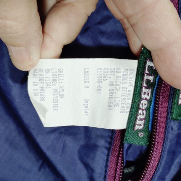 L.L. Bean Windbreaker Track Suit MEDIUM Vintage 90’s Pants Jacket Reversible Zip - Picture 13 of 15